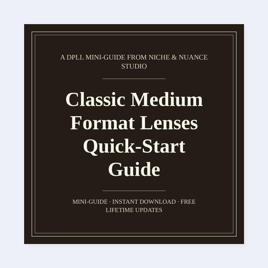Cover of Classic Medium Format Lenses Quick-Start Guide