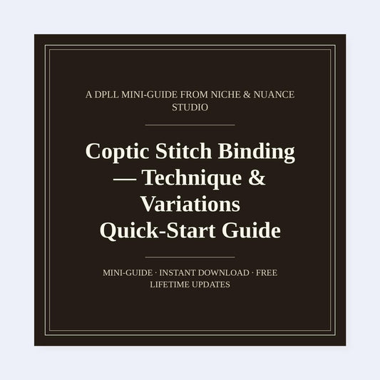Cover of Coptic Stitch Binding — Technique & Variations Quick-Start Guide