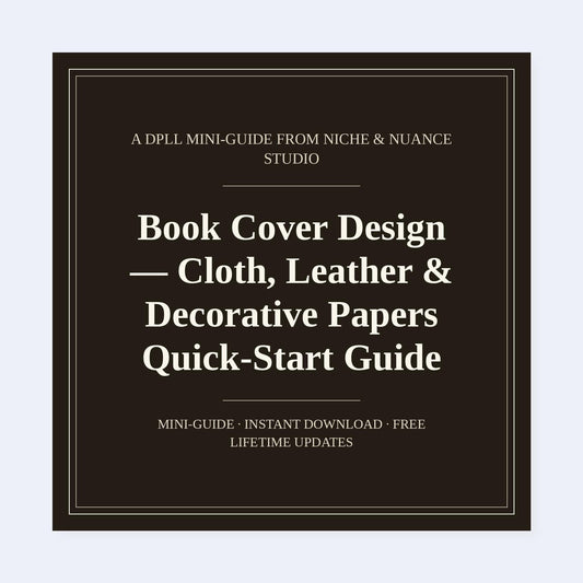 Cover of Book Cover Design — Cloth, Leather & Decorative Papers Quick-Start Guide
