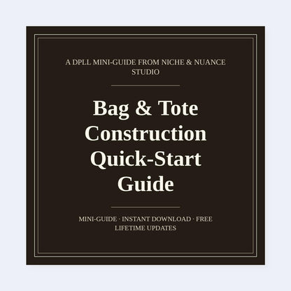 Cover of Bag & Tote Construction Quick-Start Guide