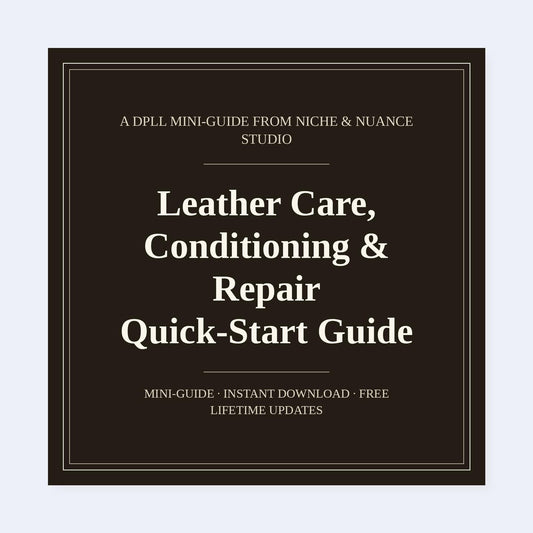 Cover of Leather Care, Conditioning & Repair Quick-Start Guide