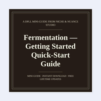 Cover of Fermentation — Getting Started Quick-Start Guide