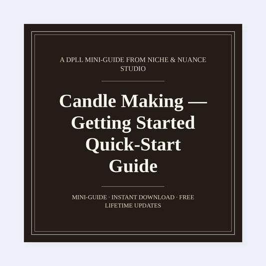 Cover of Candle Making — Getting Started Quick-Start Guide