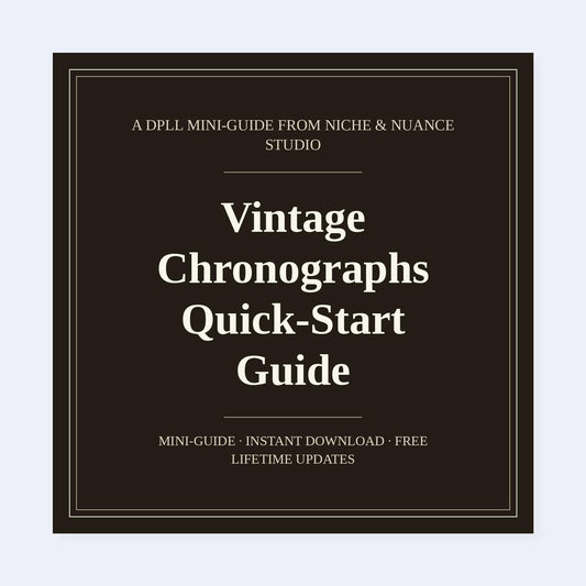 Cover of Vintage Chronographs Quick-Start Guide