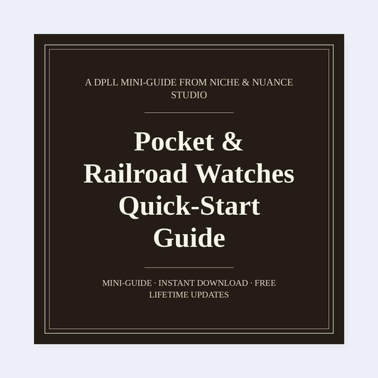 Cover of Pocket & Railroad Watches Quick-Start Guide