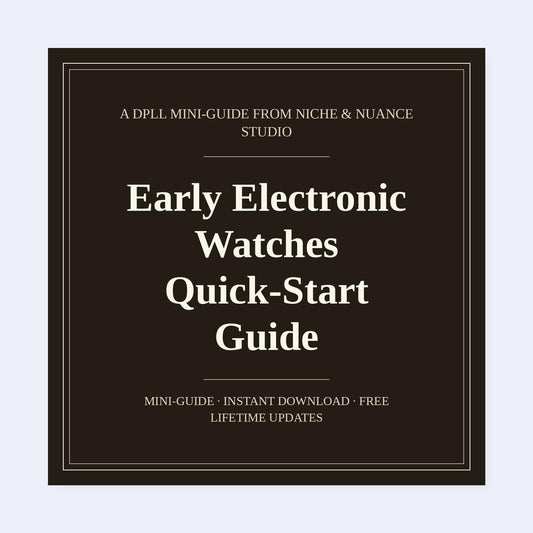 Cover of Early Electronic Watches Quick-Start Guide