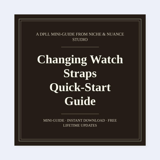 Cover of Changing Watch Straps Quick-Start Guide
