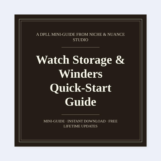 Cover of Watch Storage & Winders Quick-Start Guide