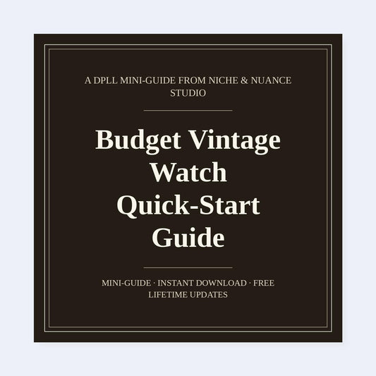 Cover of Budget Vintage Watch Quick-Start Guide