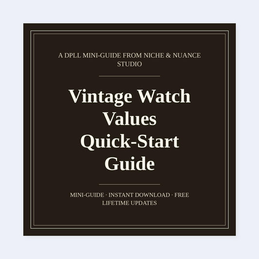 Cover of Vintage Watch Values Quick-Start Guide