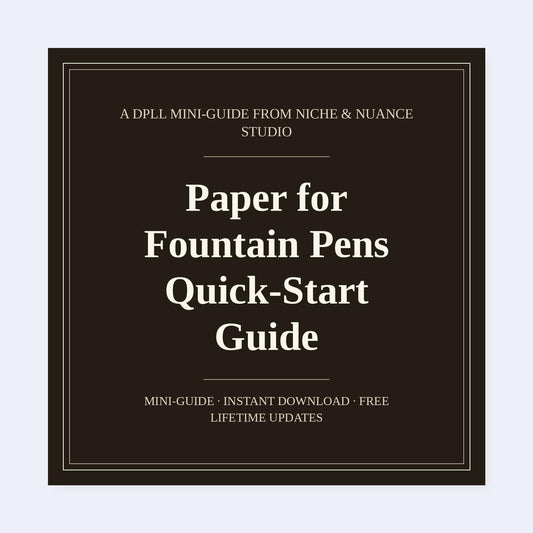 Cover of Paper for Fountain Pens Quick-Start Guide