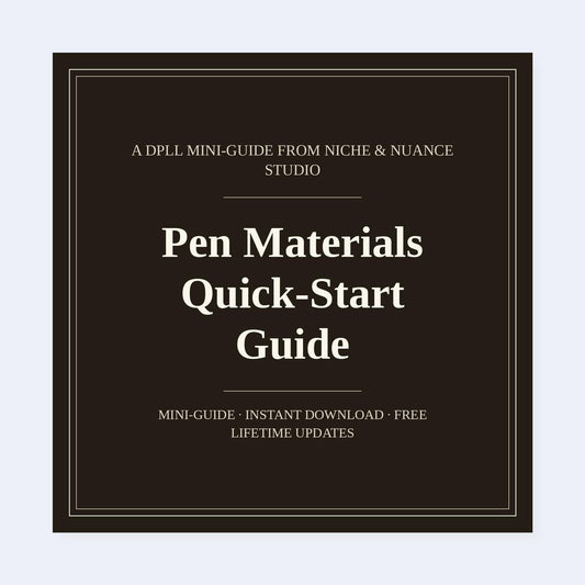 Cover of Pen Materials Quick-Start Guide