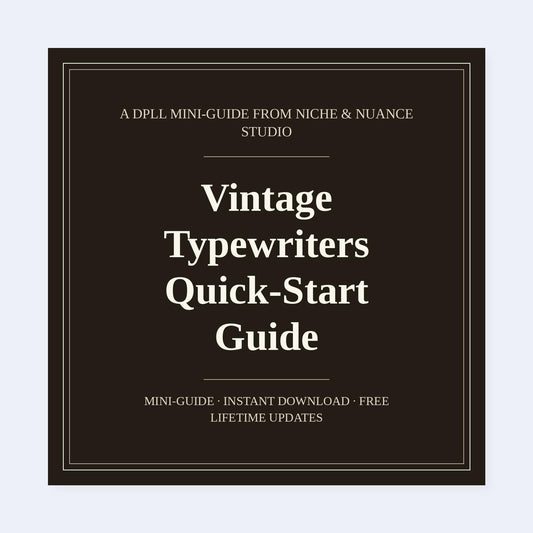Cover of Vintage Typewriters Quick-Start Guide