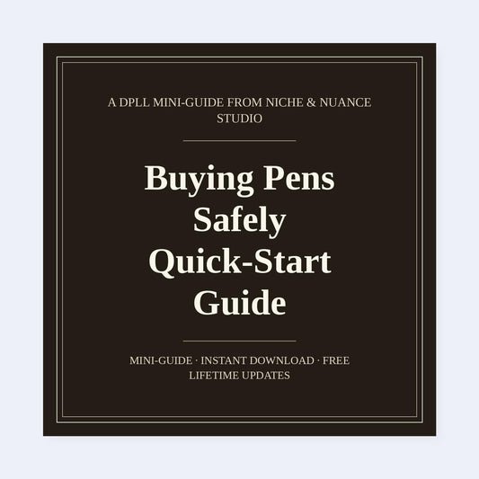 Cover of Buying Pens Safely Quick-Start Guide