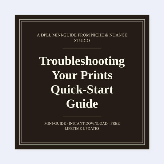Cover of Troubleshooting Your Prints Quick-Start Guide