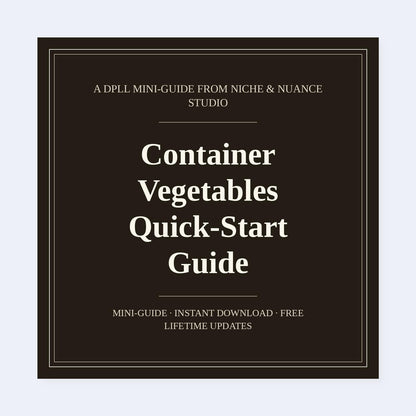Cover of Container Vegetables Quick-Start Guide