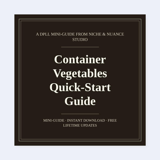 Cover of Container Vegetables Quick-Start Guide