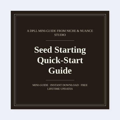 Cover of Seed Starting Quick-Start Guide