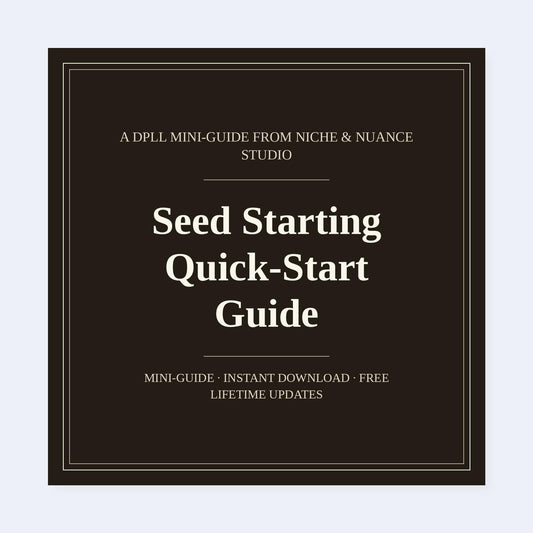 Cover of Seed Starting Quick-Start Guide
